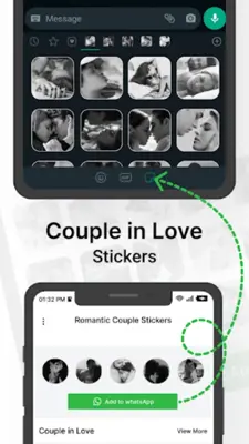 Romantic Kiss Stickers android App screenshot 5